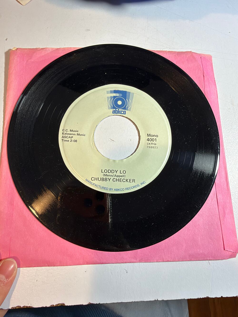 Chubby Checker– the twist / Loddy lo - ABKCO Pop Rock 45 RPM 7" Single
